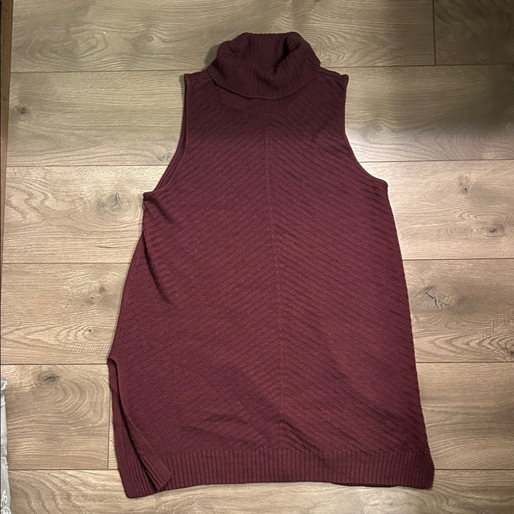 Apt. 9 Maroon Turtleneck Sweater Dress